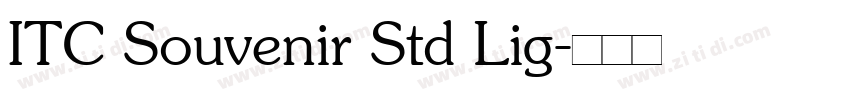 ITC Souvenir Std Lig字体转换